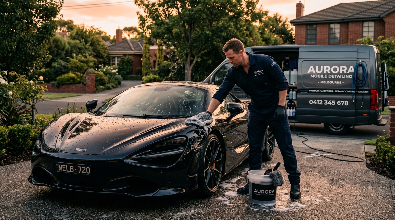 Shine Mobile Detailing professional at work in Melbourne
